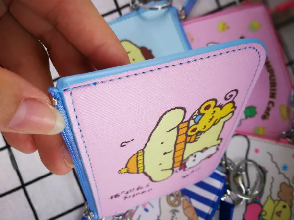Pom Purin Fashion oroll модная аниме PU карточка для связки ключей брелок для ключей монета держатель для ключей подвеска унисекс на молнии подарки Новинка