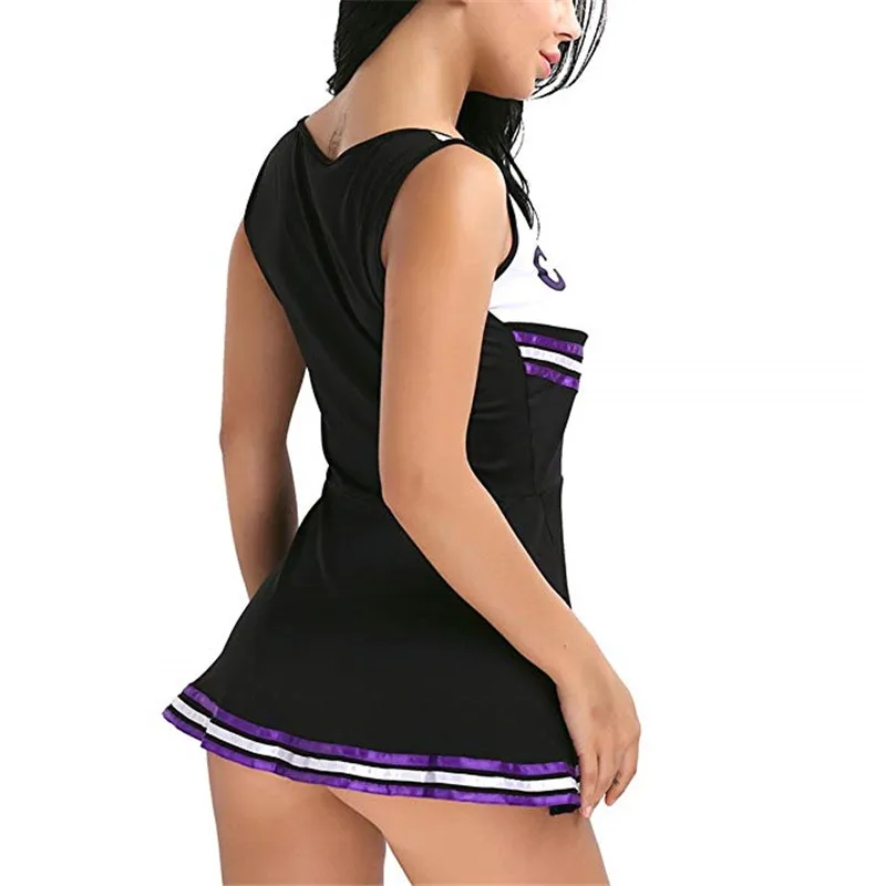Женское платье для чирлидеров, спортивная форма, костюм Cheer Leader, нарядное платье с помпонами, для школьниц, музыкальные, вечерние, одежда для спортзала