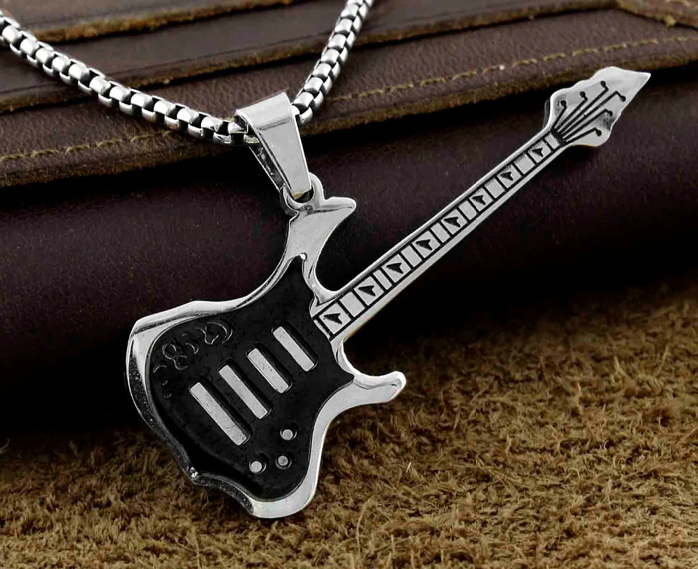 Мужские гитарные музыкальные инструменты подвеска ожерелье ювелирные изделия