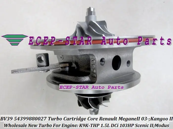 Бесплатная доставка Картридж Turbo CHRA Core BV39 54399880027 8200204572 8200578315 8200360800 для Renault Megane K9K