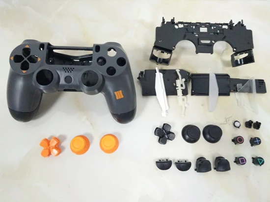 Black ops 3 Black PS4 корпус для игрового контроллера чехол полное покрытие спереди и длинное сзади жесткий верх лампы проектора Sony Playstation 4 Dualshock 4 запасная часть для джойстика Запчасти - Цвет: Black ops 3 Black