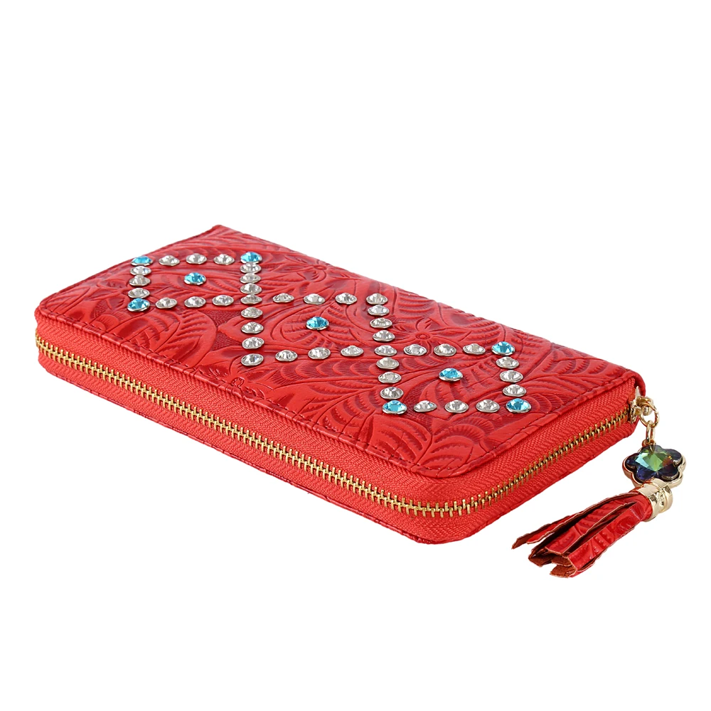 Модные женские кошельки из искусственной кожи с длинной кисточкой женский клатч