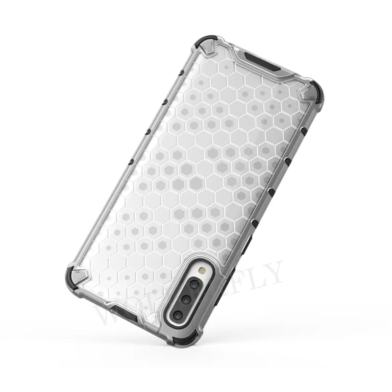 Гибридный чехол-накладка из ТПУ+ ПК чехол для samsung Galaxy A10 A20 A30 A40 A50 A70 M10 M20 M30 S10E S10 Примечание 10 плюс Вафельная Ткань Прозрачный чехол для телефона