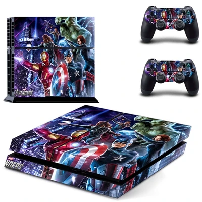 GCTM0003 Винил Мстители наклейки стикеры на кожу для Playstation 4 PS4 консоли и из 2 предметов наклейки для PS4 контроллер - Цвет: GCTM0003