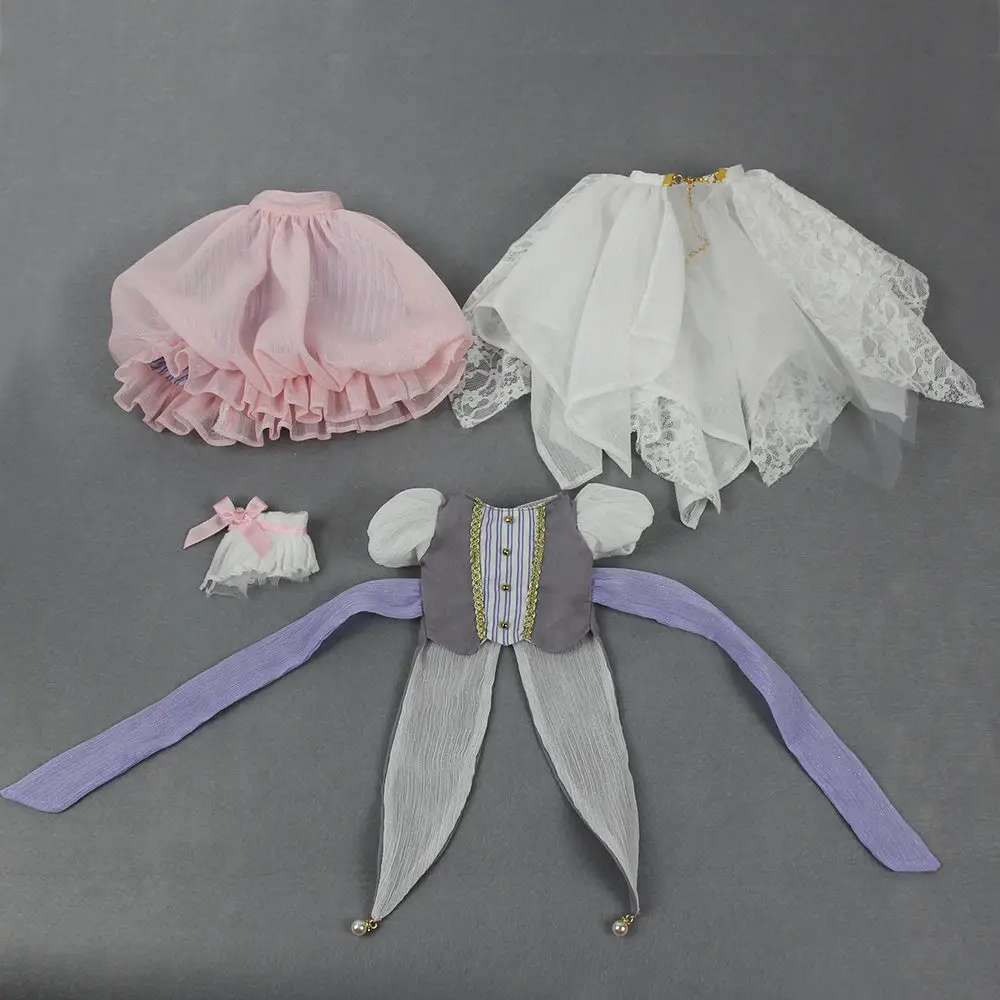 Whole set Одежда только для 1/4 bjd 45 см смокинг для куклы розовый белый кружево платье Элегантный Лолита Принцесса наряд Forturn Days подарок для девочки - Цвет: Whole set