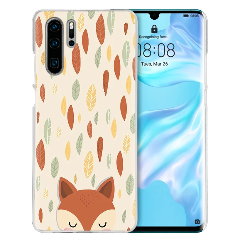 Чехол с милыми животными лиса чай для huawei P20 P30 P Smart Nova 4 3i P10 P9 P8 mate 10 20 lite Pro Mini жесткий чехол для телефона из ПК