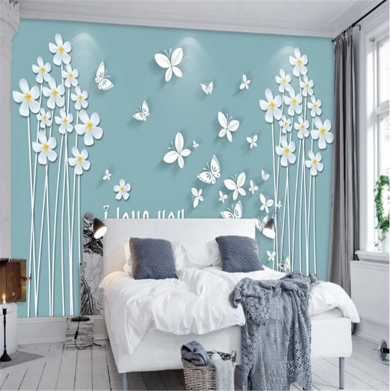 3d фотообои beibehang на заказ настенные фрески наклейки зеленая маленькая свежая