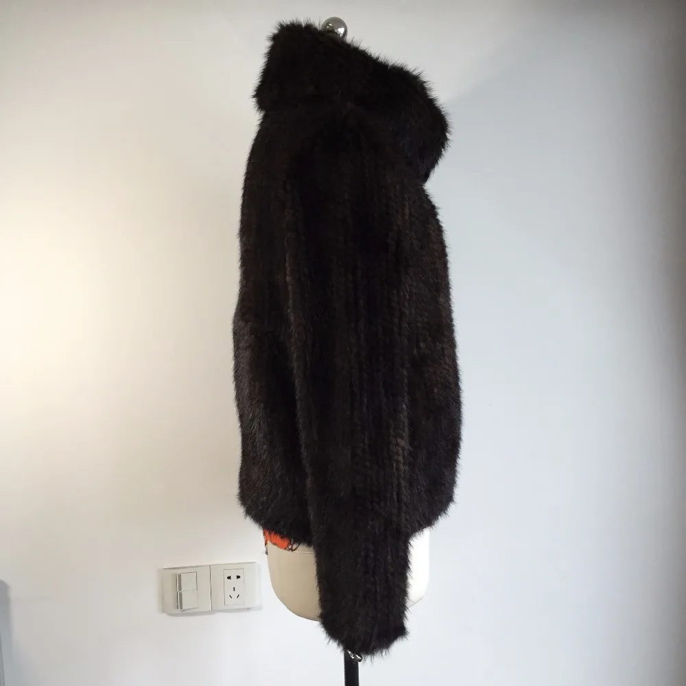 2018 новые оригинальные норки Мех животных пальто трикотажные реального Меховая