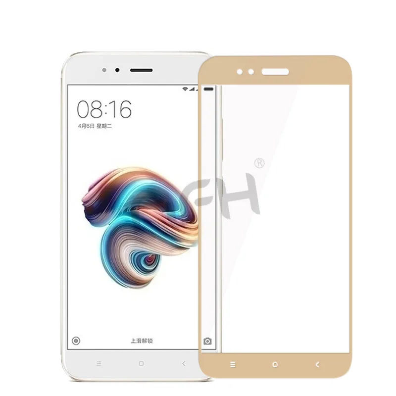 NFH 3D полное покрытие Защитное стекло для Xiao mi A1 5X9 H Защитная пленка Взрывозащищенный Жесткий Чехол для mi 5X mi A1 закаленное стекло - Цвет: Gold Glass On A1 5X