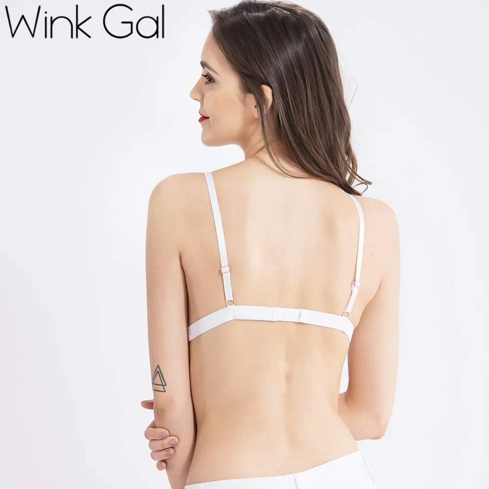 Wink Gal 2018 однотонный винтажный женский бюстгальтер сексуальный треугольный Пуш Ап