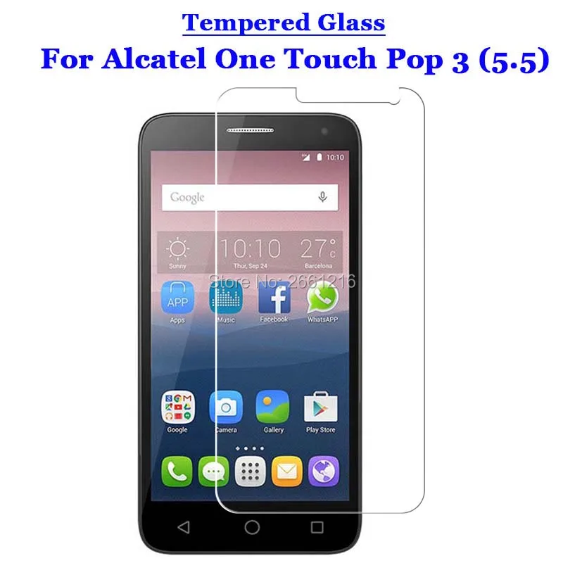 Закаленное стекло 9H 2.5D для Alcatel Pop3 защитная пленка премиум класса One Touch Pop 3 (5 5) 5025D