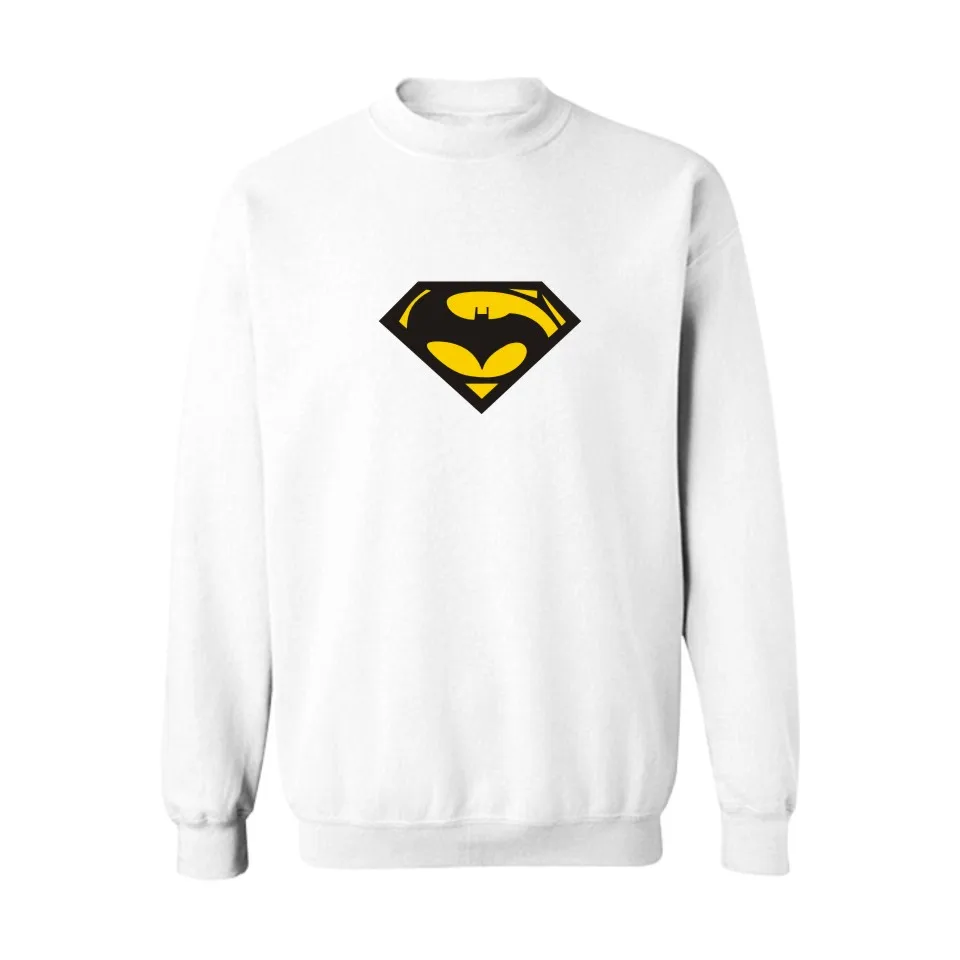 Superman VS Batman Black Harajuku Sweatshirt in Super Saiyan Autumn Winter Outerwear Couples Cloths XXS-XXXXL Pullovers | Мужская одежда