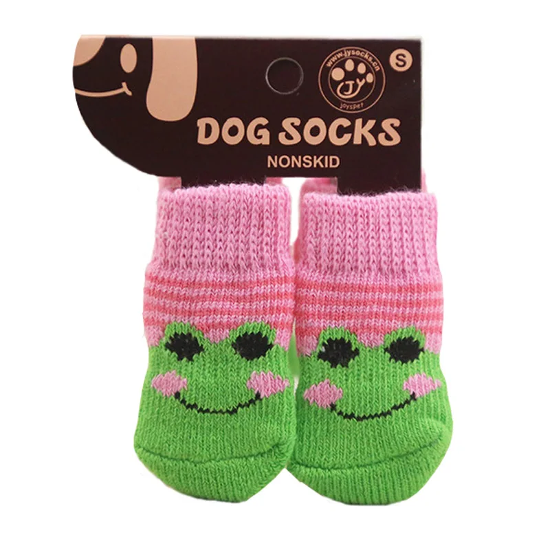 4 шт. Обувь для собак щенков Мягкие акриловые носки домашних животных милый
