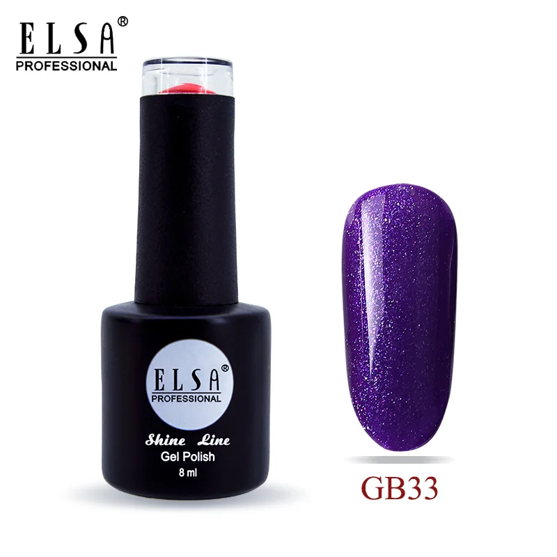 GB33 Elsa 8 мл Гель-лак для ногтей для маникюра полуперманентный Vernis верхнее покрытие УФ светодиодный Гель-лак впитывающийся художественный Гель-лак для ногтей - Цвет: GB33