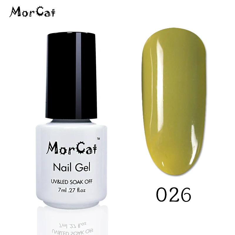 026 MorCat Гель-лак для ногтей оливковый зеленый УФ-лак замачиваемый Гель-лак Bling UV Гель-лак дизайн ногтей лак UV Vernis полуперманентный - Цвет: 026