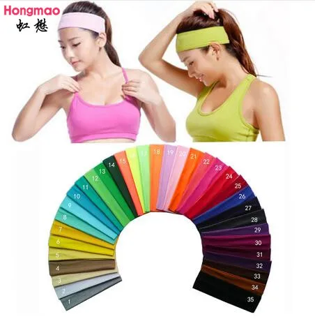 Повязка на голову для спорта и софтбола однотонная эластичная хлопковая повязка