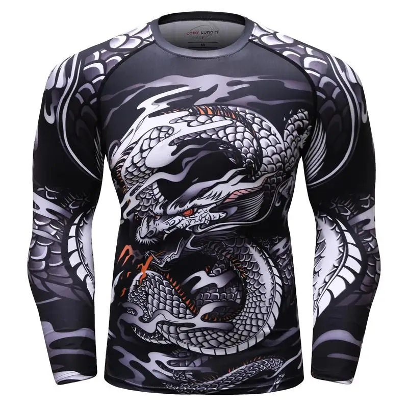Мужская футболка с 3D принтом MMA Rashguard BJJ jersey marvel компрессионные топы