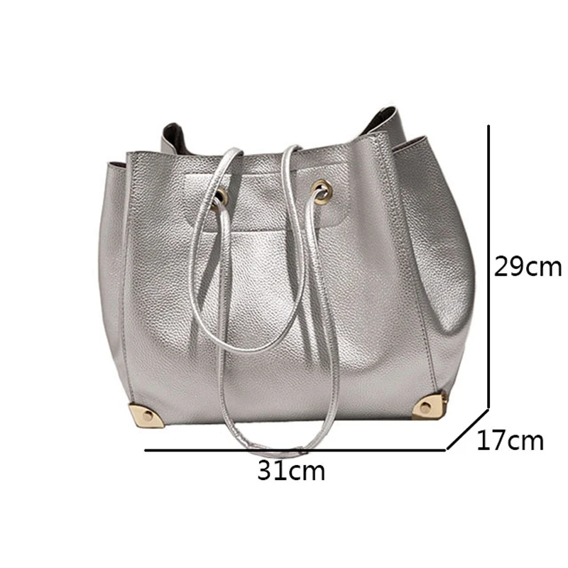 Модная обувь из искусственной кожи Большой Сумки на плечо 2017 бренд Для женщин