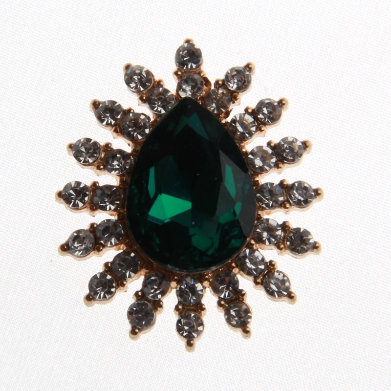 200 шт 27*32 мм позолоченные хрустальные стразы украшения плоские кнопки для свадебного приглашения DIY Украшение для букета