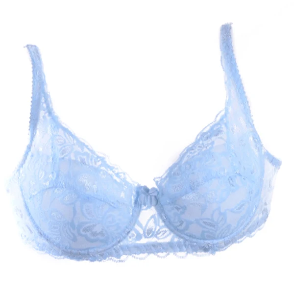 water blue Сексуальное модное нижнее белье, бюстгальтер-минимайзер с чашечками 3/4, бюстгальтер на косточках без подкладки, кружевной прозрачный бюстгальтер с крючками и глазами, размеры 70, 75, 80, 85, 90 - Цвет: water blue