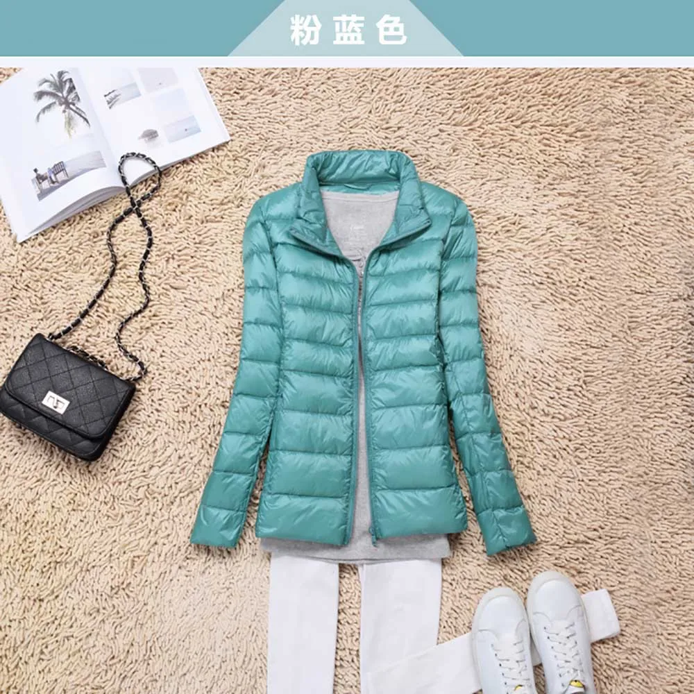 

2019 Ultra Light 90% White Duck Down Jacket Women Autumn Winter Slim Warm Coat Lady Casual Plus Size Coat Jackets Female Parka