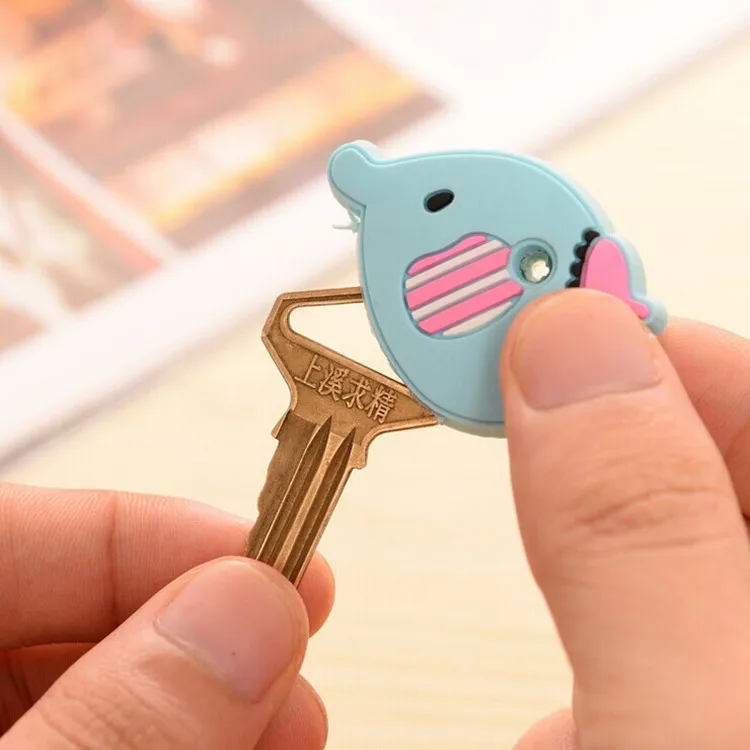 10 шт. новинка милый силиконовый чехол для ключей Kawaii С мультяшным животным чехлы