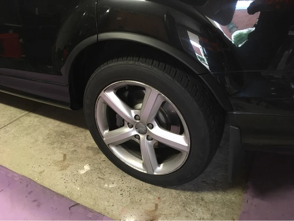 ПУ черная колесная арка паром брови автомобиля Арка колеса веки крыло вспышки полосы планки для Audi Q7 RSQ7 Sline 2006