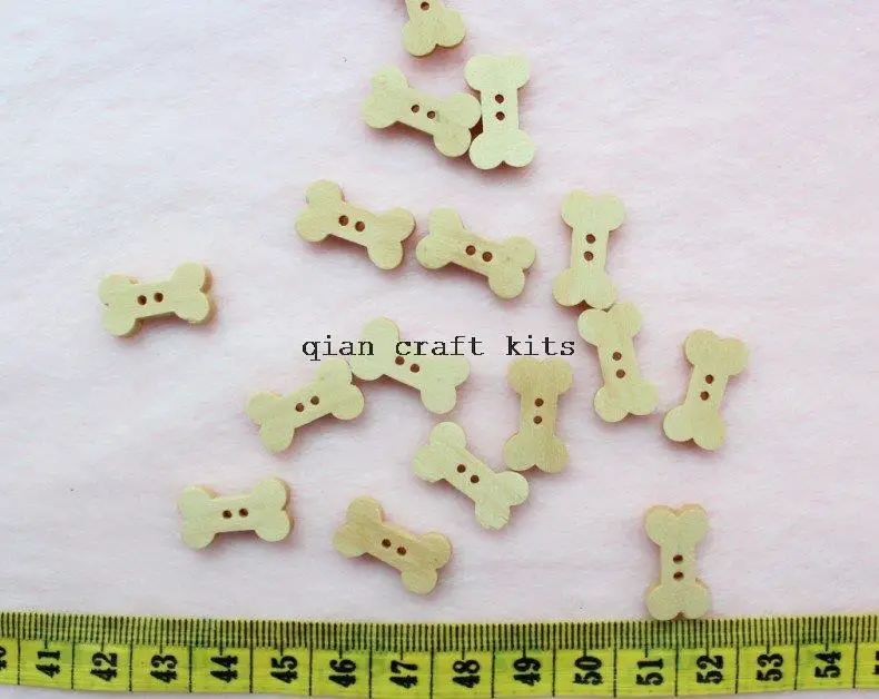 600 шт. DIY Kawaii деревянные пуговицы кнопки собачья кость 19x12 мм скрапбукинг Швейные