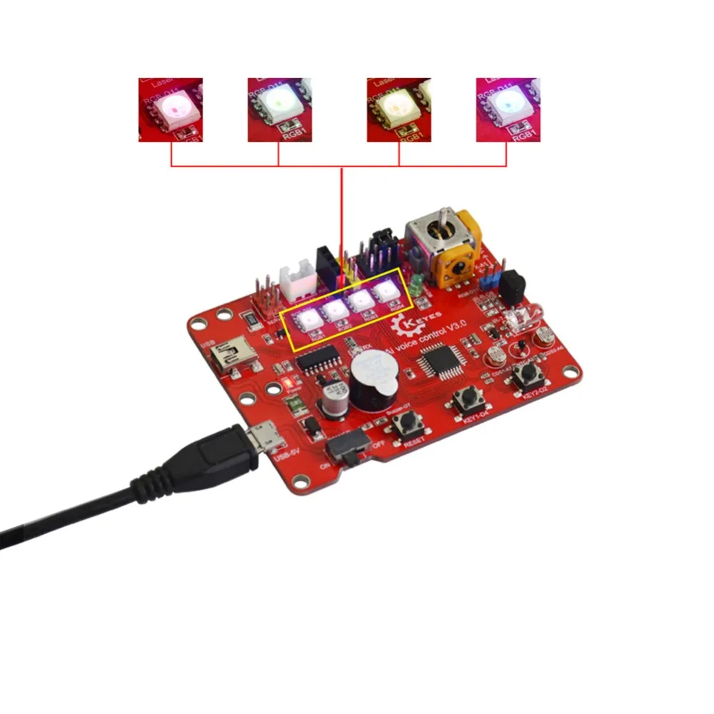 Плата голосового управления Ai V3.0 для Arduino ATMEGA328P-AU порт mini USB последовательного