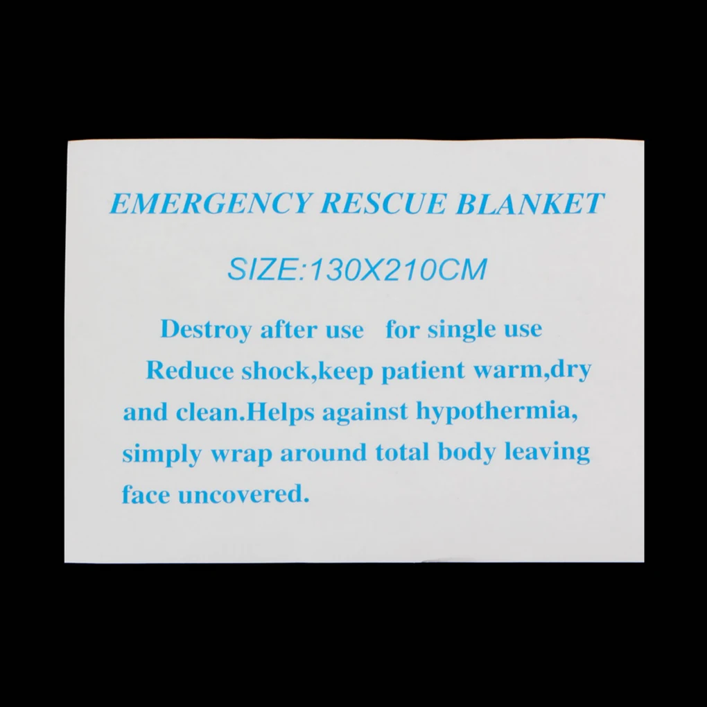 

Water-repellent Disposable Outdoor Survival Emergency Rescue Space Foil First Aid Foil Thermal Blanket Accessory