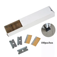 ehdis 100pcs 1 5 carbon steel razor blades for automotive glue scraper ceramic oven glass clean shovel sticker tint accessories