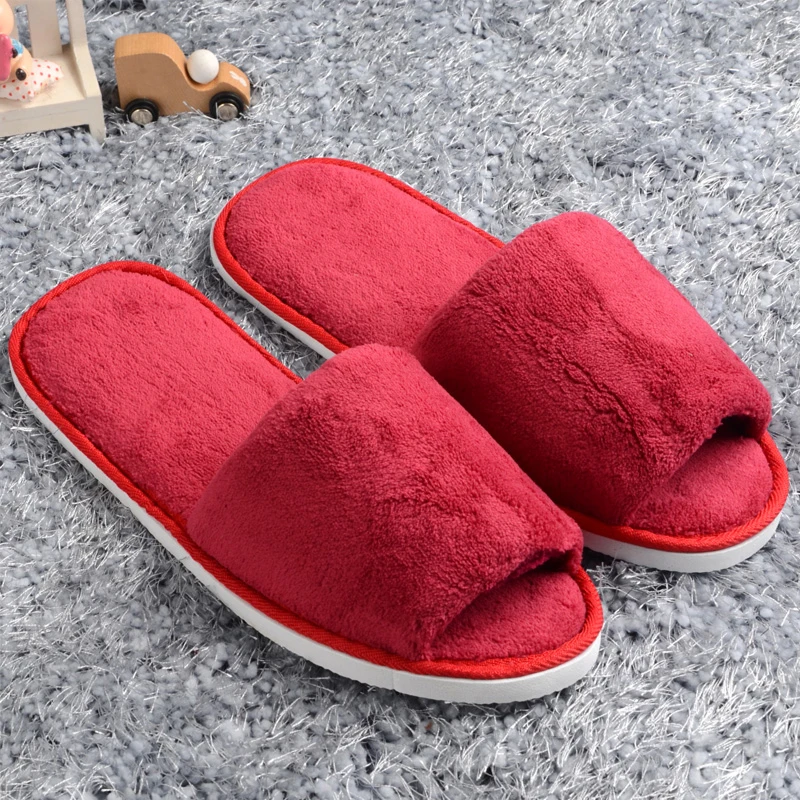Модные мягкие удобные тапочки из кораллового флиса для мужчин и женщин Удобные