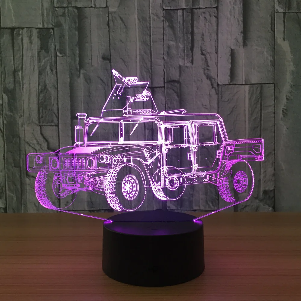 3d лампа 7 цветов светодиодная Ночная для детей сенсорная Usb настольная сна ночник