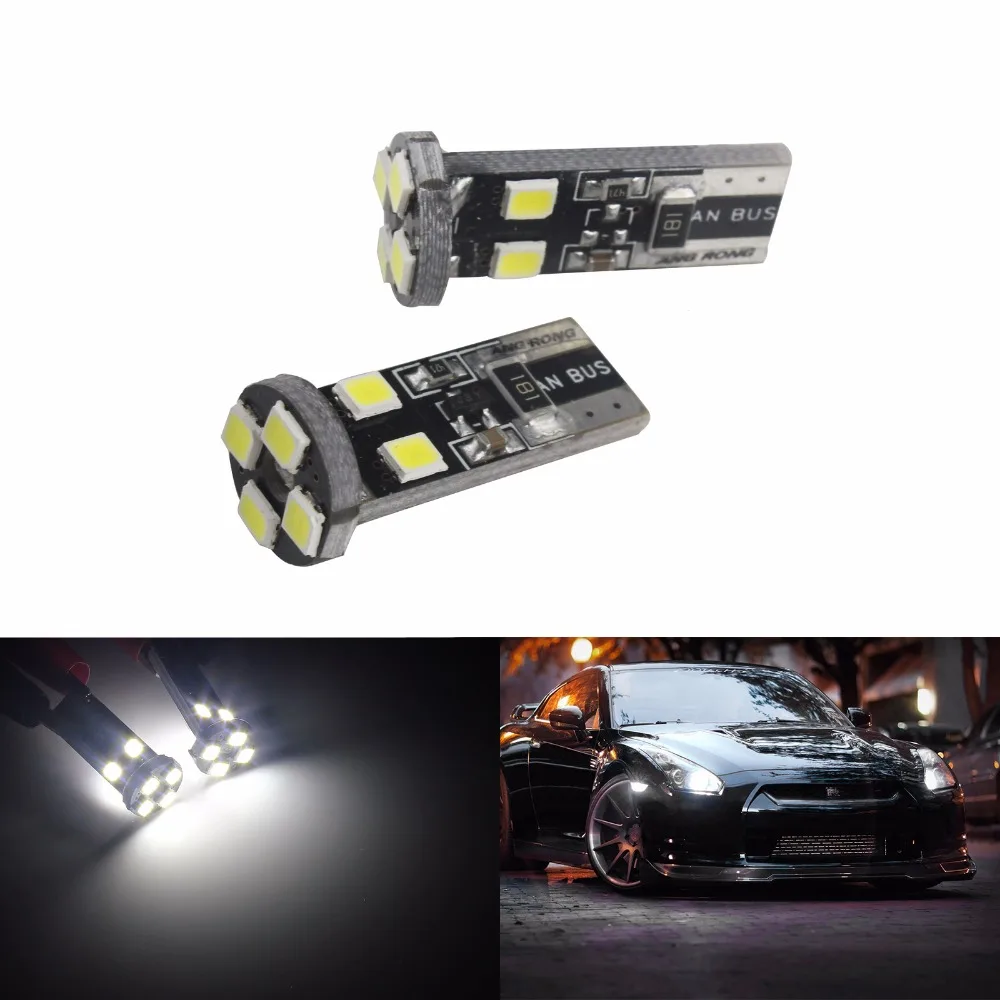 

2 шт., автомобильные светодиодсветодиодный лампы T10 W5W 194 Canbus 8 SMD