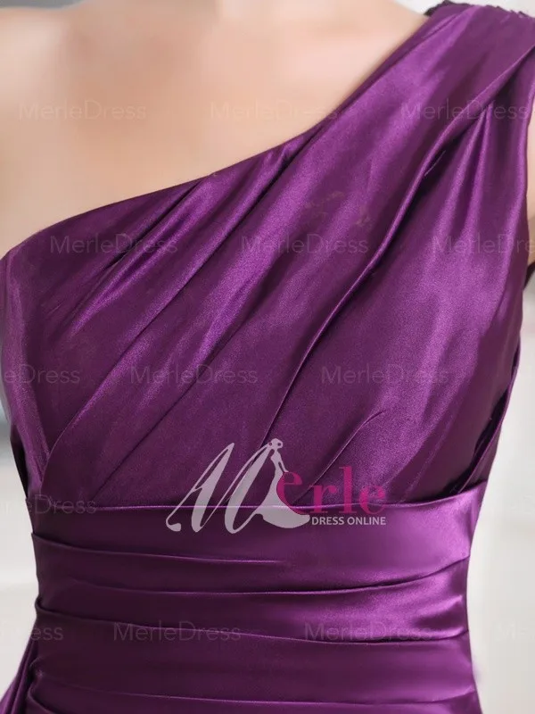 Luxurious 2015 Simple A-line Princess Elastic Woven Satin Natural Misses Pleat Formal dresses | Свадьбы и торжества