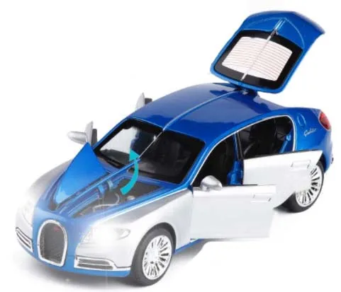 A 1/32 сплав Bugatti Veyron 16C Galibier литая металлическая модель автомобиля электронный автомобиль игрушки для мальчиков день рождения Рождественский подарок игрушки - Цвет: A