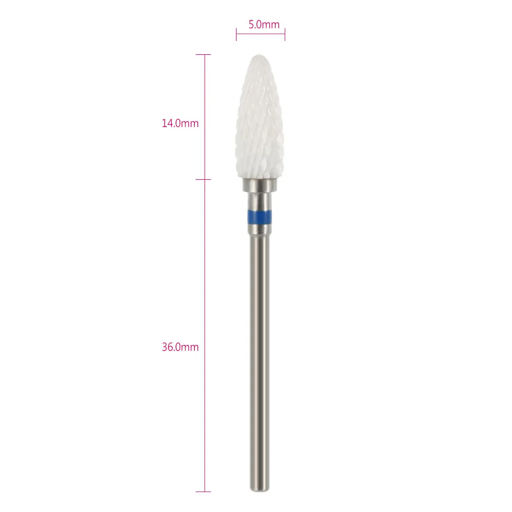 Керамическое сверло для ногтей 3/32 &quot со средним пламенем насадка фреза
