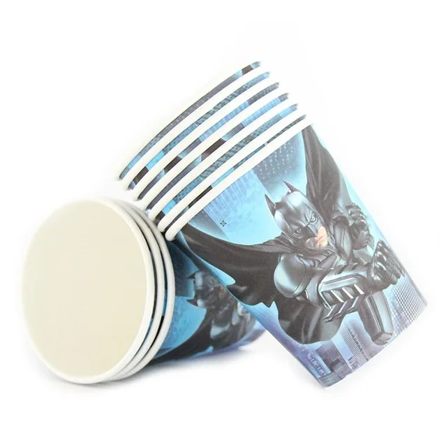 double-faced Cup X10 1 Набор бумажных баннеров 10 шт Малые флаги Бэтмен мультфильм тема 2,5 м баннеры дети день рождения праздник украшения товары для взрослых - Цвет: double-faced Cup X10