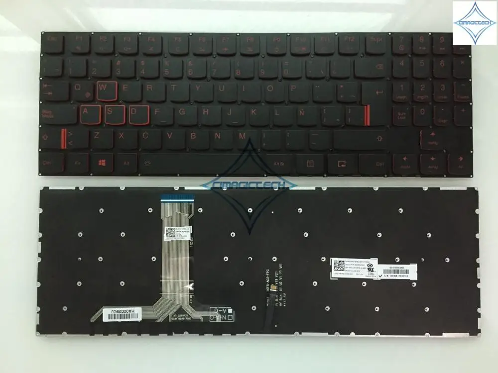 Черный Для lenovo Legion Y520 Y520-15IKB Y720 Y720-15IKB R720 R720-15IKB 15 15IKB 9Z. NDKB латинская sp испанская клавиатура для ноутбука Teclado - Цвет: Черный