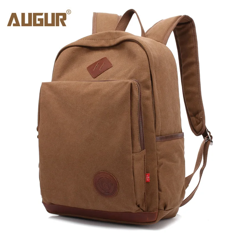 

AUGUR Men's 15 inch laptop backpack computer school backpacks men's vintage canvas large capacity travel backpack school bag
