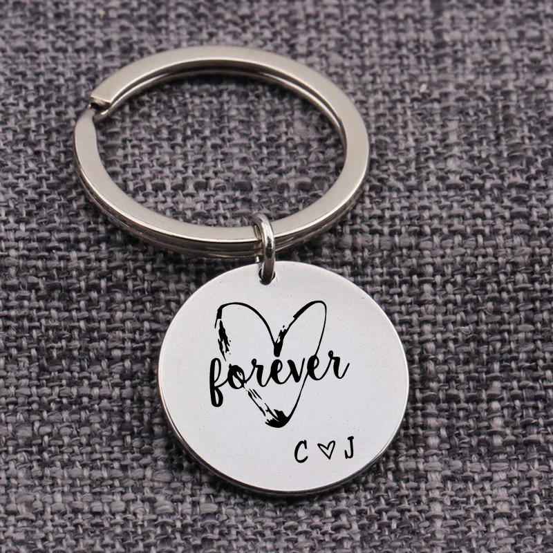 Индивидуальный подарок для любимого парня подруги брелок с надписью Forever Love Name
