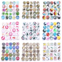 boom life 10pcslot mixed colors pattern 18mm glass snap button jewelry faceted glass snap fit snap earrings bracelet jewelry