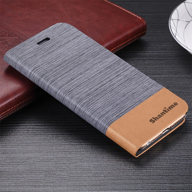 Gray Чехол для телефона из искусственной кожи для Leagoo T8S, флип-чехол для Leagoo T8S, деловой чехол, Мягкая силиконовая задняя крышка - Цвет: Gray