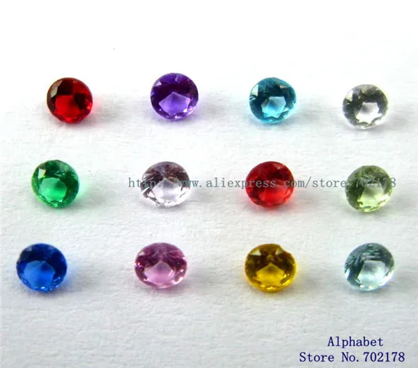 12 шт смешанных цветов 3 мм круглый камень подвешиваемый кулон памятные Подвески