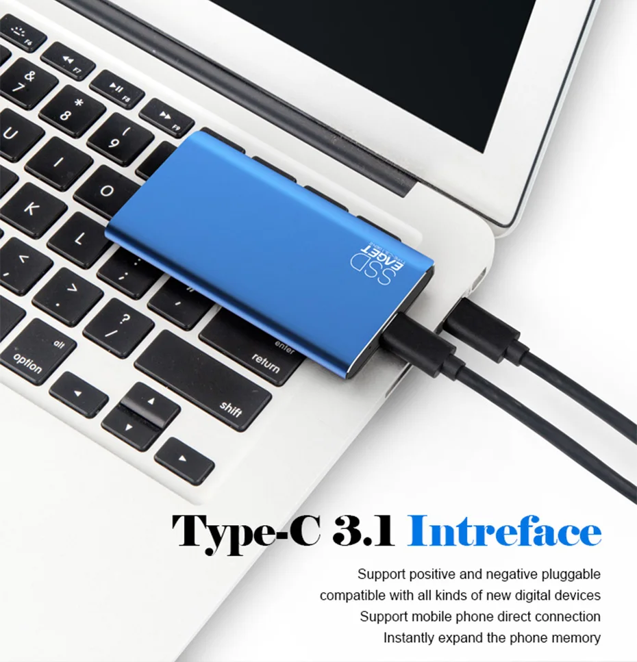 EAGET M10 высокое Скорость SSD USB 3,0 512 ГБ 1 ТБ внешний твердотельный накопитель 800 МБ/с. Тип-C 3,1