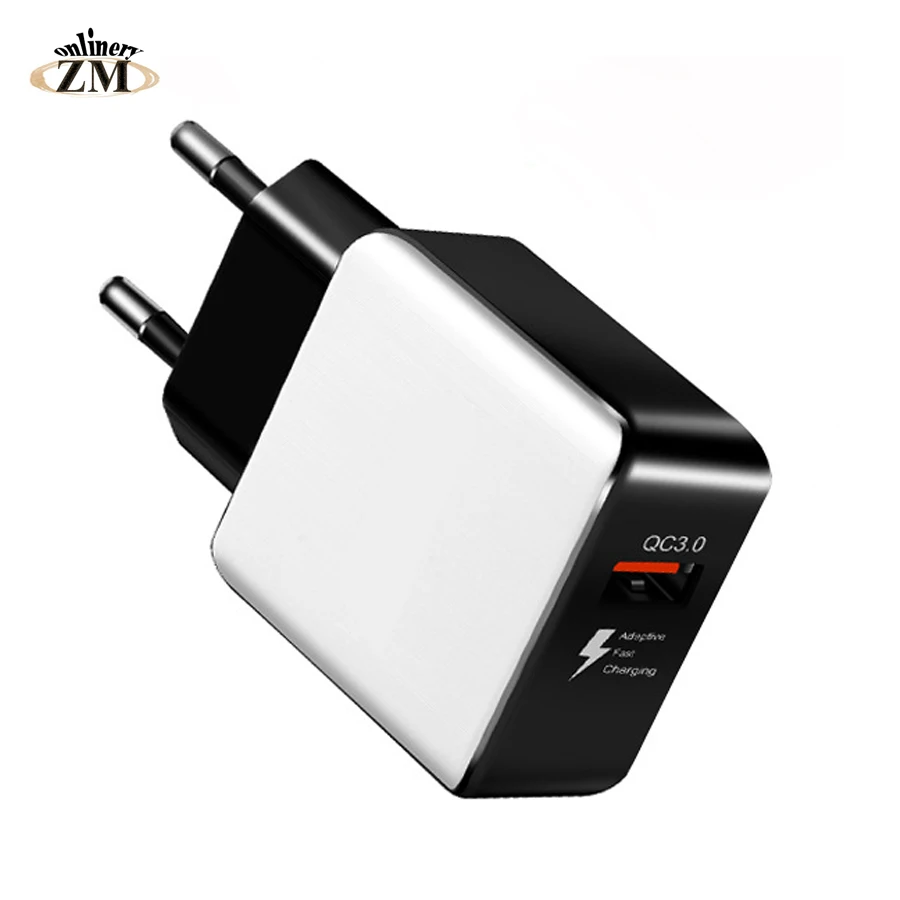 Универсальное зарядное устройство USB QC3.0 штепсельная вилка ЕС 18 Вт быстрая