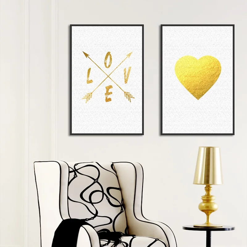 Скандинавский стиль минималистичный геометрический абстрактный любовь золотая