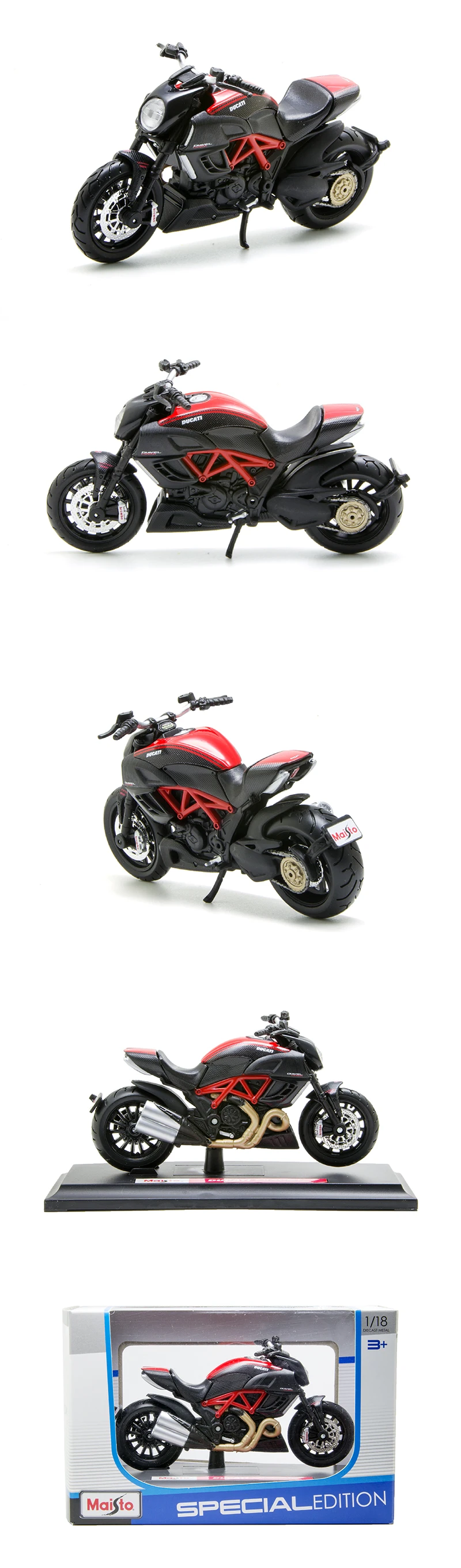 Maisto 1:18 мото модели Ducati Diavel Carbon Мотоцикл Модели Diecast миниатюрный Race игрушка для Коллекция подарков