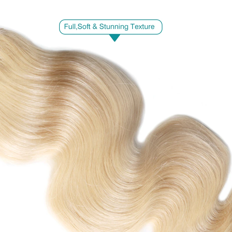 Али Фуми queen hair продукты Волосы remy объемная волна кружева фронтальной 613 Цвет 13x4