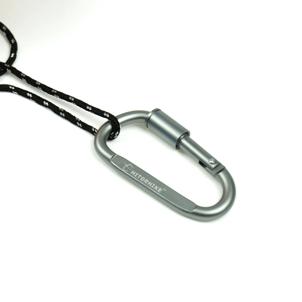 D-образный карабин из алюминиевого сплава винтовой замок с крючком для бутылки